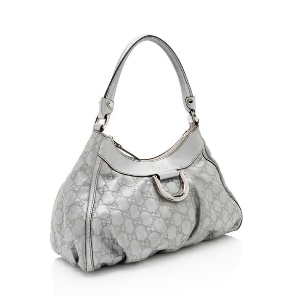 Gucci Metallic Guccissima Leather D Ring Small Hobo - Picture 2 of 15